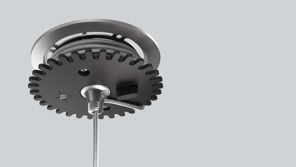 Viro ceiling canopy with the adjustable-length suspension mechanism